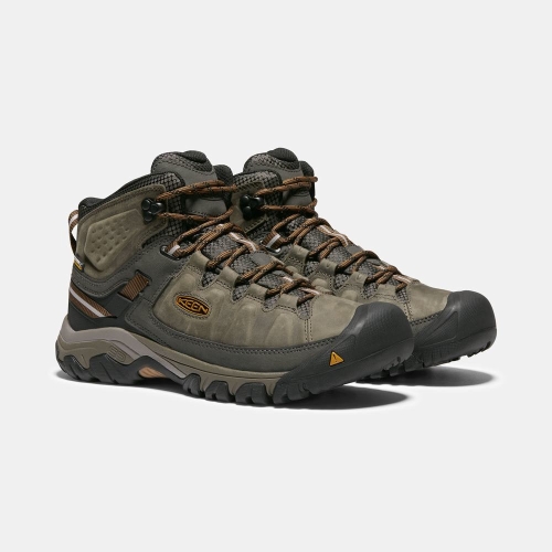 Men's Keen Targhee III Waterproof Mid Hiking Boots Olive | ZWB-960257