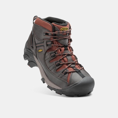 Men's Keen Targhee II Waterproof Mid Hiking Boots Chocolate | NJO-087142