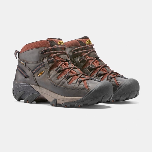 Men's Keen Targhee II Waterproof Mid Hiking Boots Chocolate | NJO-087142
