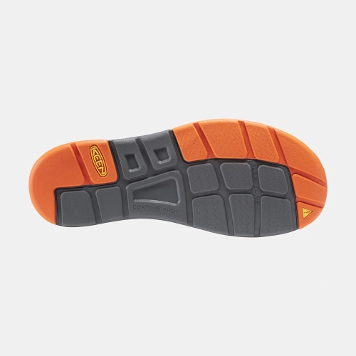 Men's Keen Uneek Flat Cord Uneek Sandals Grey Orange | SBZ-387640
