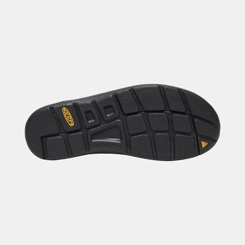 Men's Keen Uneek Leather Uneek Sandals Black Grey | WYJ-601279