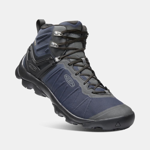 Men's Keen Venture Mid Waterproof Hiking Boots Blue | UBP-387461