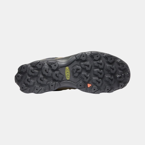 Men's Keen Venture Mid Waterproof Hiking Boots Olive Black | WUY-460159