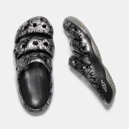 Men's Keen Yogui Arts Sandals Black Silver | GXT-920837