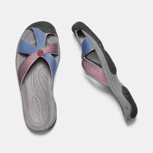 Women's Keen Bali Beach Closed-toe Sandals Blue Grey | LTC-064387