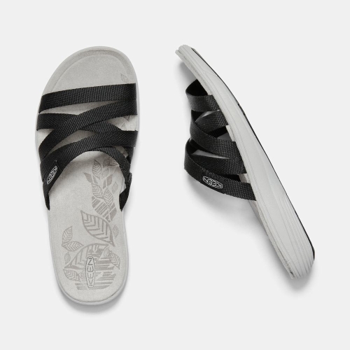 Women's Keen Damaya Slides Black | LBA-567910