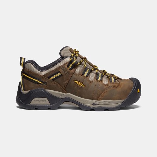 Women\'s Keen Detroit Xt Int. Met Steel Toe Work Shoes Brown Gold | WEM-721685