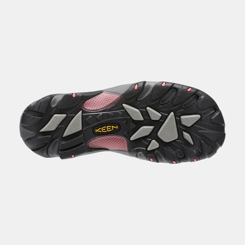 Women's Keen Flint Low Steel Toe Work Shoes Black Rose | INZ-837169