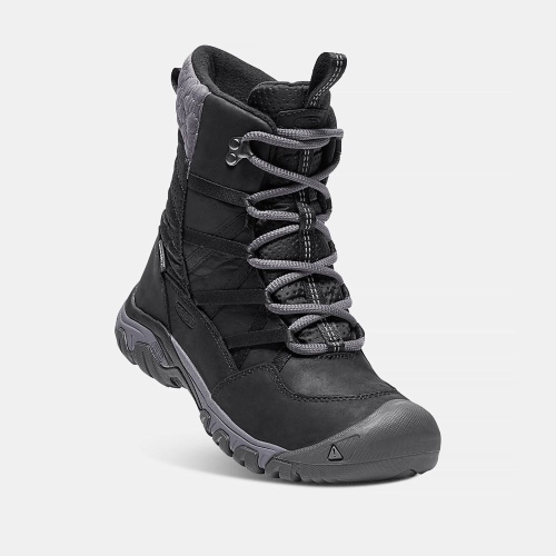 Women's Keen Hoodoo III Lace Up Winter Boots Black | ODX-967351