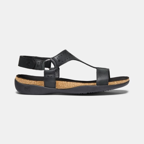 Women\'s Keen Kaci Ana T-strap Sandals Black | VHD-890124