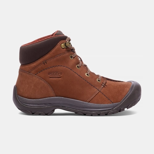 Women\'s Keen Kaci Winter Waterproof Mid Winter Boots Brown | THB-672403