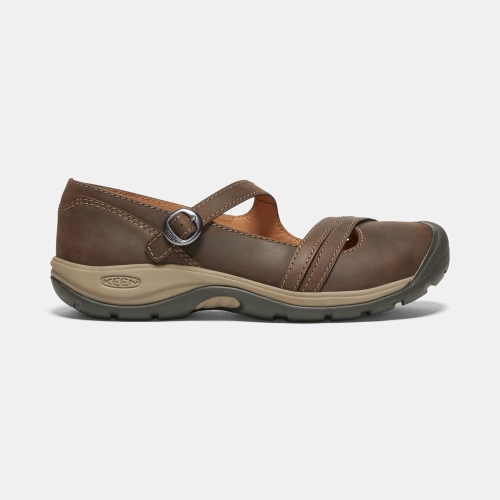 Women\'s Keen Presidio II Cross Strap Mary Jane Shoes Chocolate | SIQ-970124