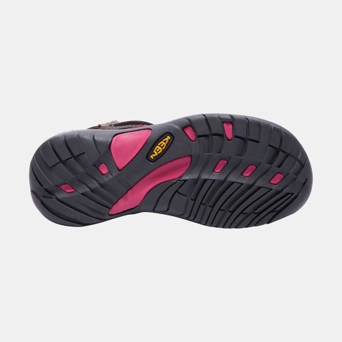 Women's Keen Presidio Sport Mesh Waterproof Work Shoes Black Red | YIX-614320