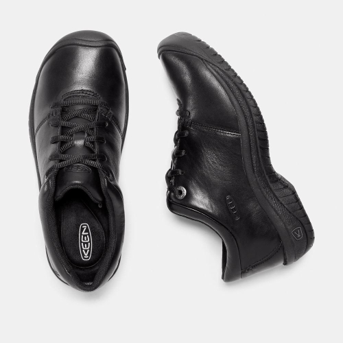 Women's Keen Ptc Oxford Work Shoes Black | QJY-138602