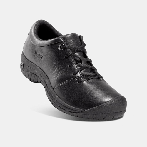Women's Keen Ptc Oxford Work Shoes Black | QJY-138602