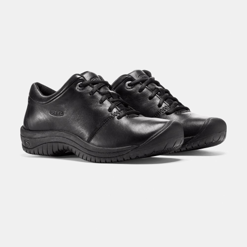 Women's Keen Ptc Oxford Work Shoes Black | QJY-138602
