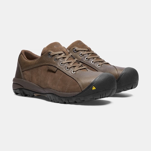 Women's Keen Santa Fe Esd Aluminum Toe Work Shoes Brown | SMY-846130