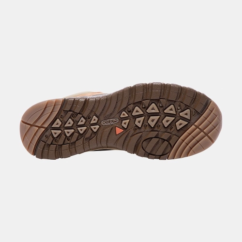 Women's Keen Terradora Leather Waterproof Mid Hiking Boots Brown Khaki | SQT-692451