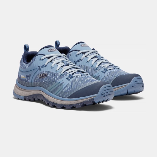 Women's Keen Terradora Waterproof Hiking Shoes Blue Navy | BWJ-089571