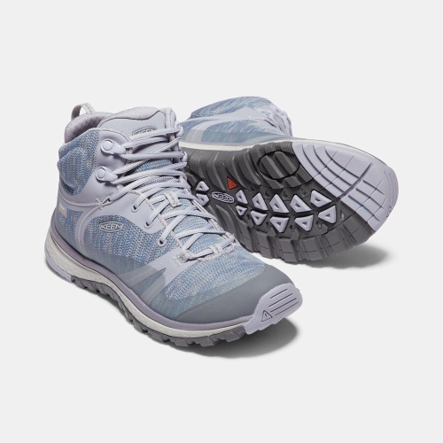 Women's Keen Terradora Waterproof Mid Hiking Boots Grey | ONH-270196
