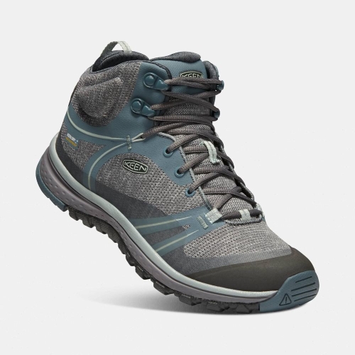 Women's Keen Terradora Waterproof Mid Hiking Boots Grey Blue | SWA-021875