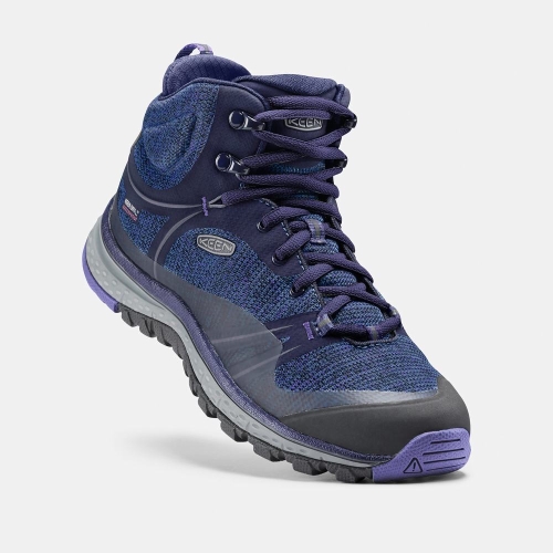 Women's Keen Terradora Waterproof Mid Hiking Boots Blue Purple | VYC-248967