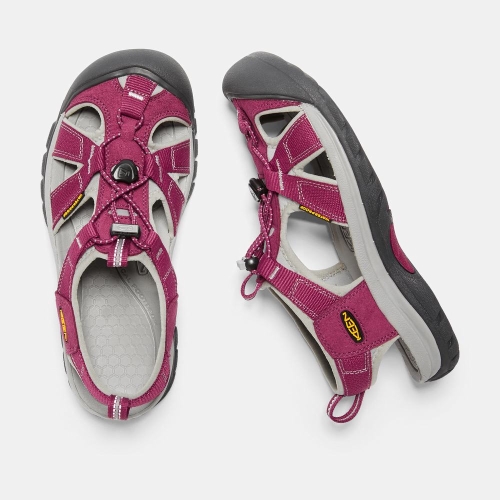 Women's Keen Venice H2 Sandals Red Grey | IME-185342