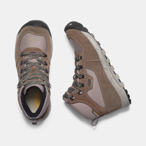 Women's Keen Westward Waterproof Mid Hiking Boots Brown Lavender | KRV-403591