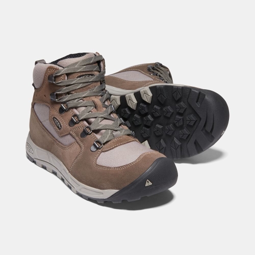Women's Keen Westward Waterproof Mid Hiking Boots Brown Lavender | KRV-403591