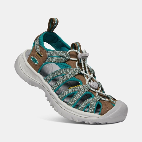 Women's Keen Whisper Hiking Sandals Brown Blue | DTK-104379