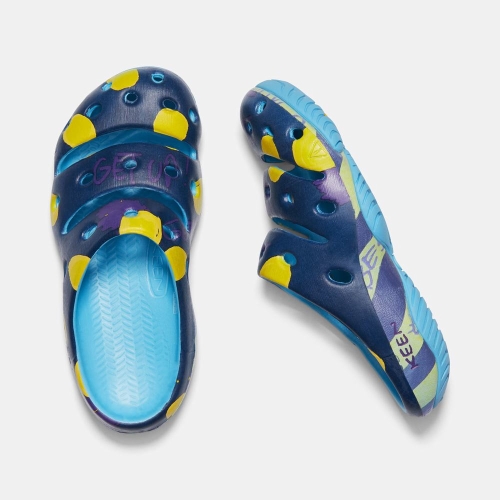 Women's Keen Yogui Artsfull Sandals Navy Stripes | KGH-124937