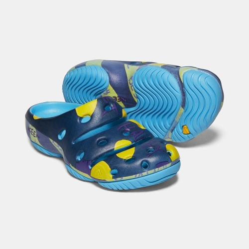 Women's Keen Yogui Artsfull Sandals Navy Stripes | KGH-124937